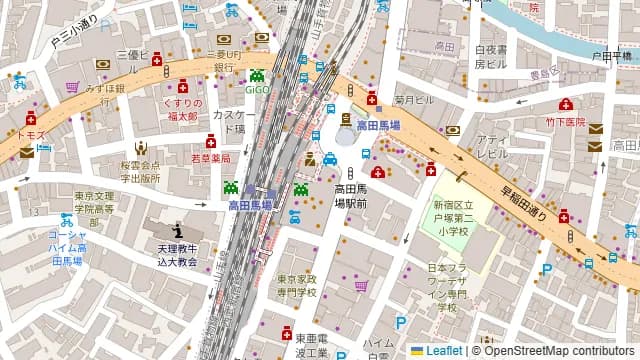 くいもの屋わん BIGBOX高田馬場店の周辺地図