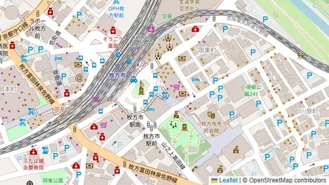 海鮮酒場 うお心 枚方市駅店の周辺地図