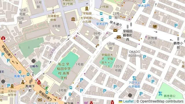 MID café(ミッドカフェ)早稲田店の周辺地図