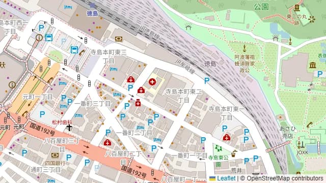 地鶏と手作り餃子が旨い店 一 徳島駅前店の周辺地図