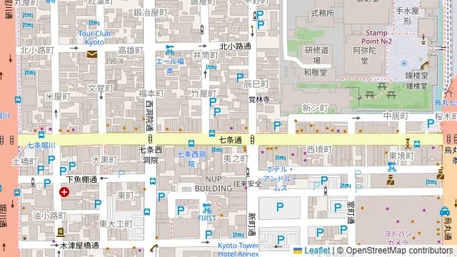 七条新町ミニマルオフィスの周辺地図