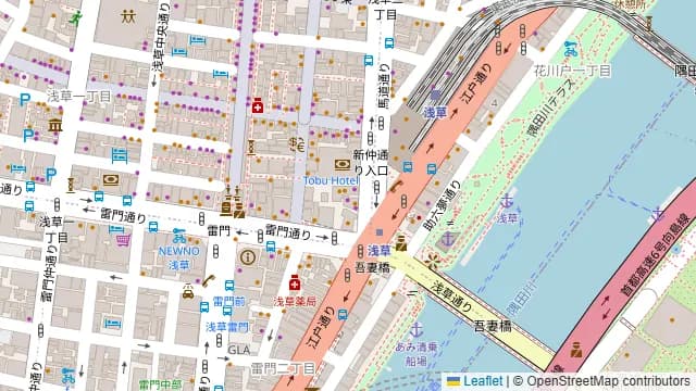 個室居酒屋 まんまる 浅草店の周辺地図