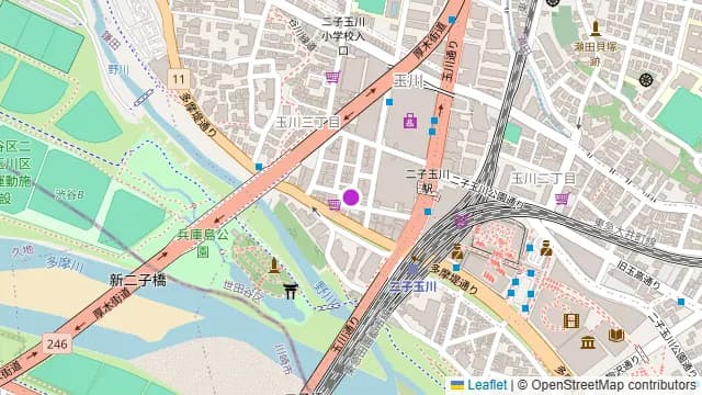 PONPA 二子玉川の周辺地図