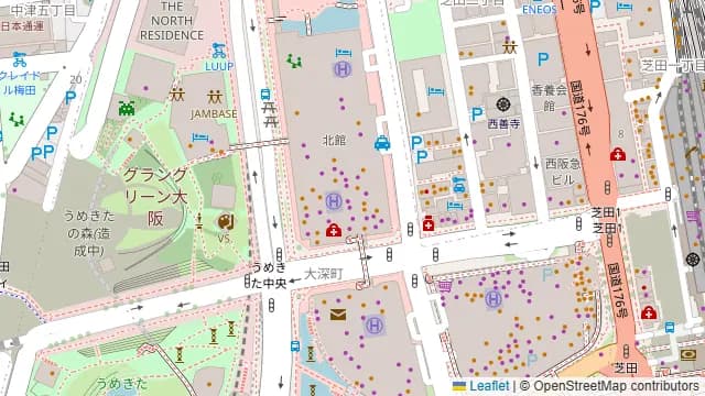 世界のビール博物館 グランフロント大阪店の周辺地図