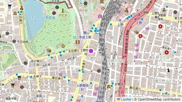 キュイジーヌ 上野店の周辺地図