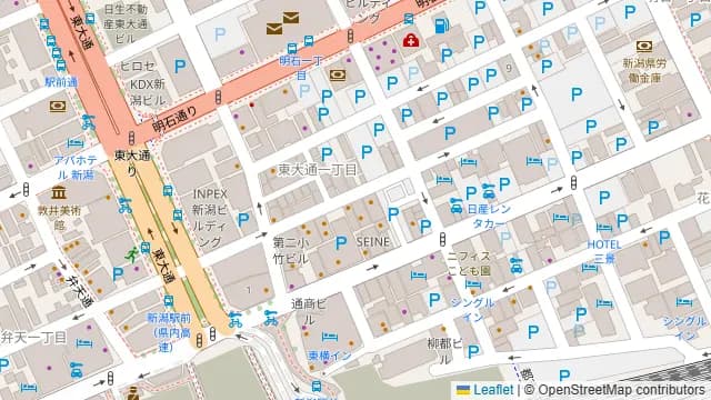 地鶏と鮮魚 焼き鳥職人 龍 新潟本店の周辺地図