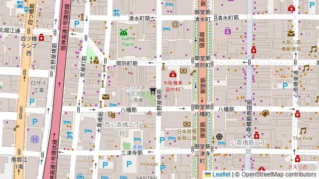 H.A.C ハック 心斎橋の周辺地図