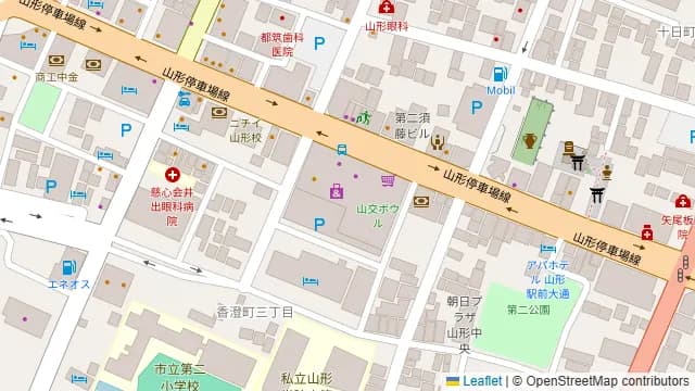 酒場伸輔 山形駅前大通り店の周辺地図