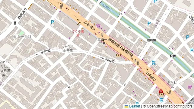 にもの 中目黒店の周辺地図