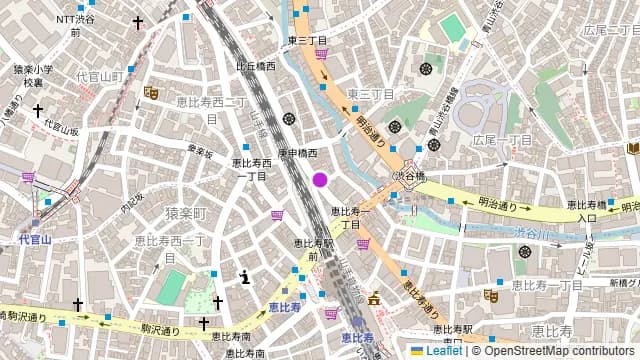 MEDUSA(メデューサ)恵比寿 RESTAURANT & BAR LOUNGEの周辺地図