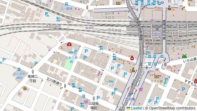 Darts UP 立川南口の周辺地図