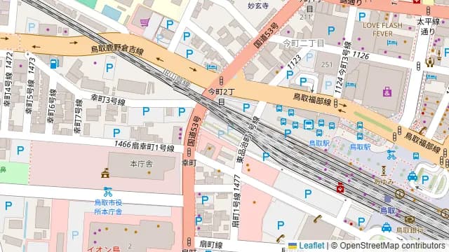 三代目網元 魚鮮水産 シャミネ鳥取店の周辺地図