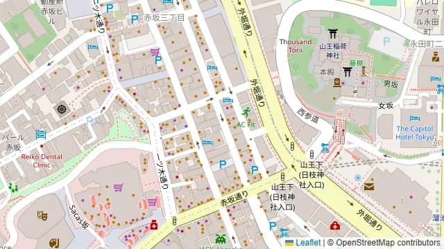 WINEHALL GLAMOUR 赤坂の周辺地図
