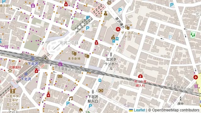 Studio FRAME 下北沢の周辺地図