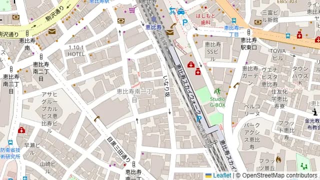 RIVERLD恵比寿Bの周辺地図