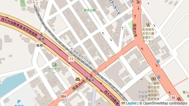 佐世保ろばた焼 麒麟の周辺地図