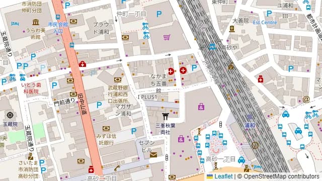 全席完全個室 吉蔵 浦和店の周辺地図