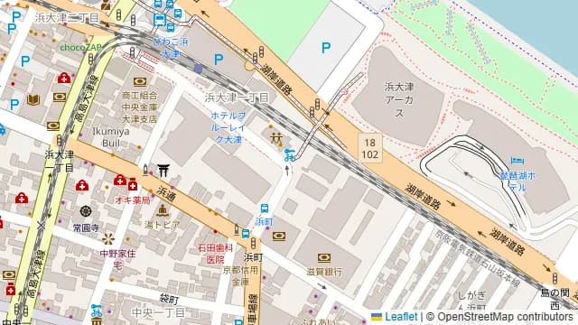 近江牛ステーキとがぶ飲みワイン ニクバルモダンミール 大津店の周辺地図