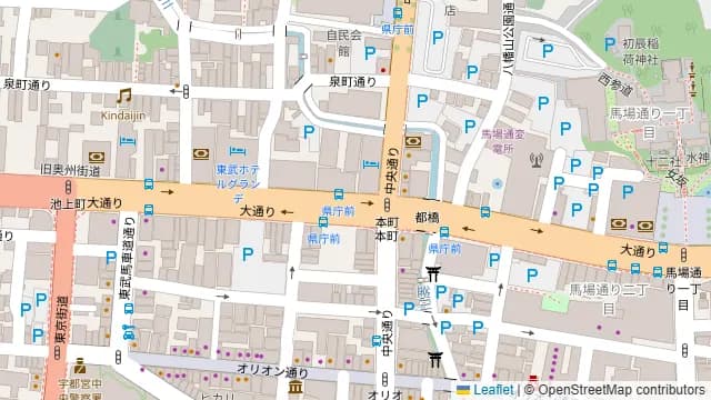 宇都宮コンファレンスホールの周辺地図