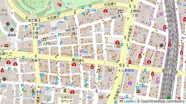 シュラスコ肉酒場 ミートハウス 上野駅店の周辺地図