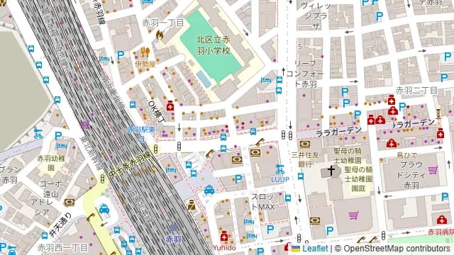 B-GARAGE 赤羽東口駅前店の周辺地図