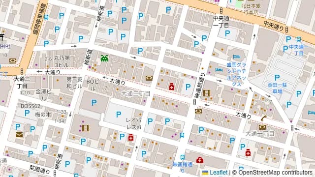 ラグジュアリー個室・肉プレート・ビストロ Gaya 盛岡大通り店の周辺地図