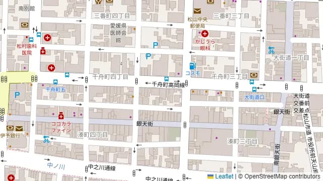 COMOL 千舟町 松山の周辺地図
