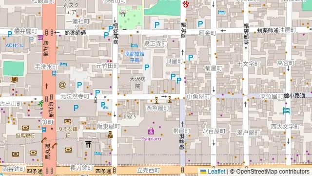 貸会議室・多目的スペース 小部屋ラボ京都四条烏丸店の周辺地図
