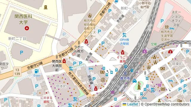 三代目 鳥メロ 枚方市駅前店の周辺地図