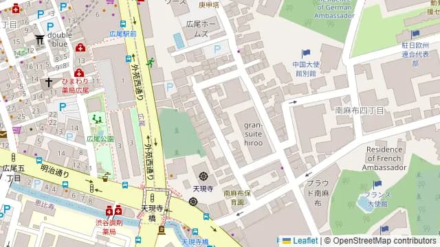 鉄板焼キュイジーヌ バンブー グラッシィ 恵比寿店の周辺地図