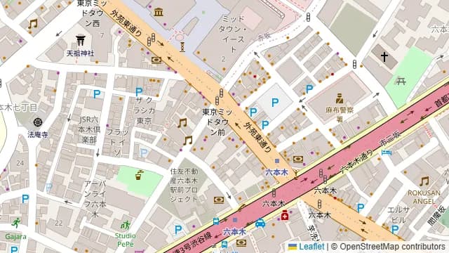 Sperare(スペラーレ)六本木の周辺地図
