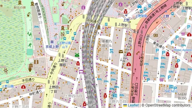 鳥道酒場 上野支店の周辺地図