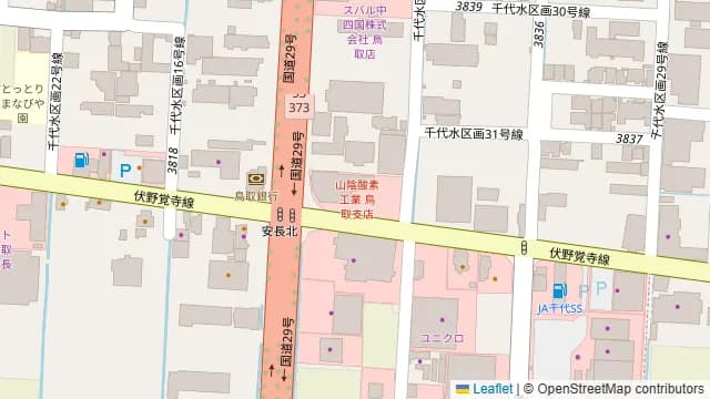 山陰酸素工業鳥取ショールームの周辺地図