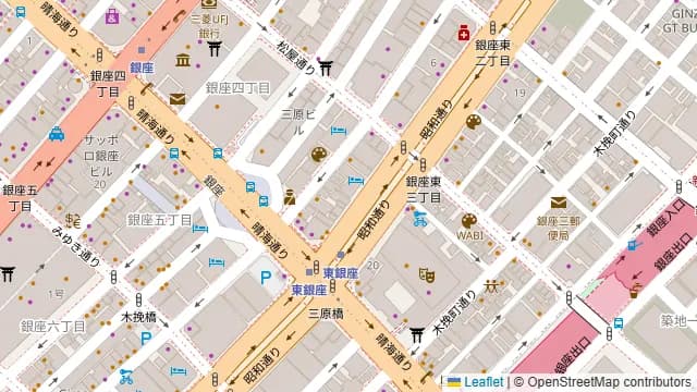 The Stay Gold GINZAの周辺地図