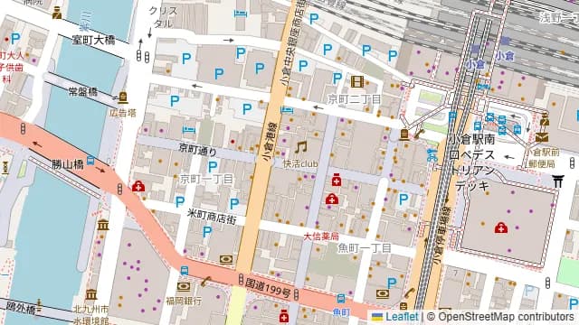 全席個室 居酒屋 あや鶏 小倉魚町店の周辺地図