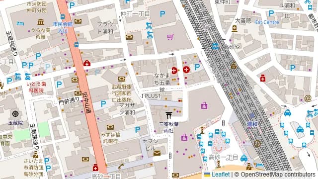 けむり 浦和店の周辺地図