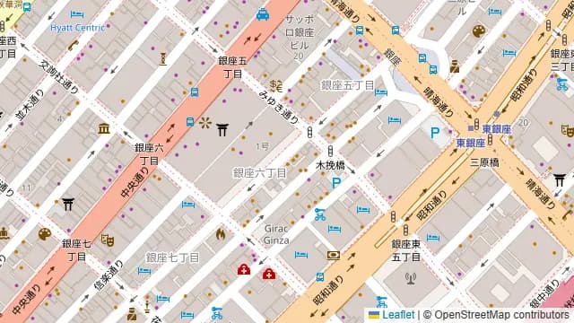 Ginza Bar L'auroraの周辺地図
