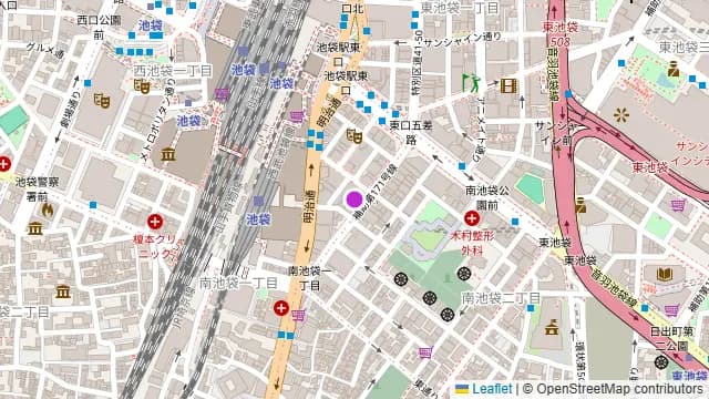 鶴亀八番 池袋店の周辺地図