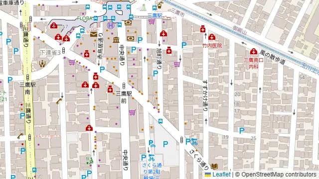 レンタル会議室 SummerTree三鷹の周辺地図