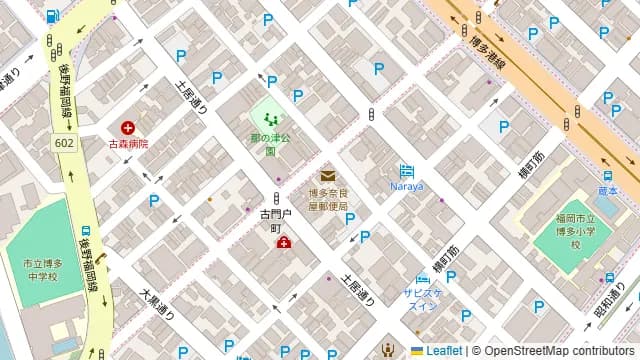 ビアガーデン シュラスコ&テラス カルーナ 天神駅前店の周辺地図