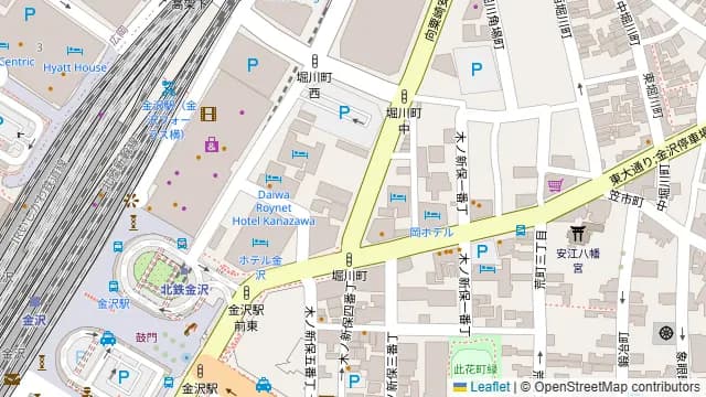 完全個室 四季彩-SHIKISAI-金沢駅前店の周辺地図