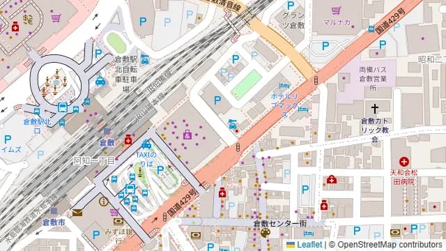 くいもの屋わん 倉敷駅前店の周辺地図