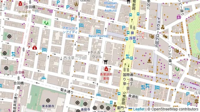 シュハスカリア キボン 浅草店の周辺地図
