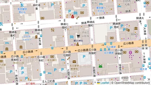 個室×肉ビストロ ONE on ONE 栄店の周辺地図