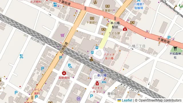 個室居酒屋 なごみ 本八幡店の周辺地図
