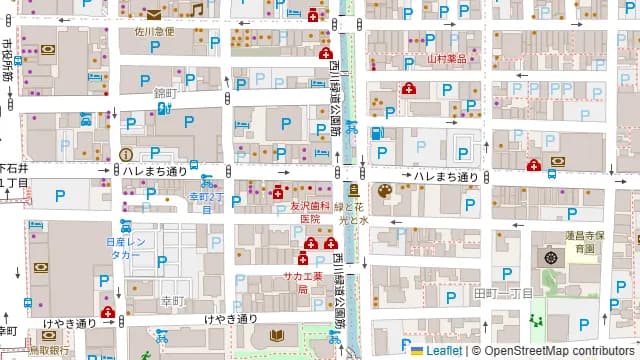 イカ活き造りと博多尽くし 個室居酒屋 うまかたい 岡山本店の周辺地図