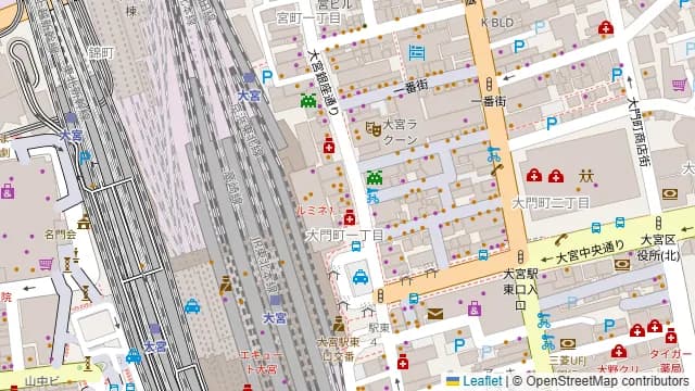 ダーツバー&ダイニング REGALO 大宮東口駅前店の周辺地図
