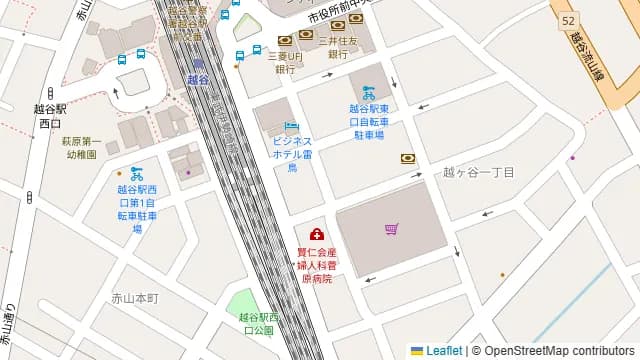 個室完備 大衆とり酒場 とりいちず 越谷店の周辺地図
