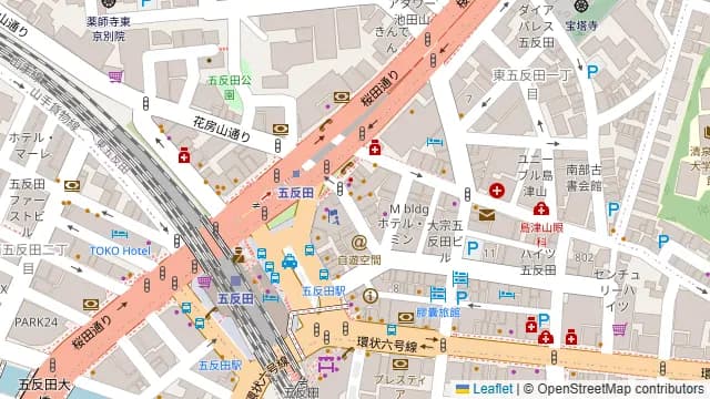 酒場大穴 五反田店の周辺地図