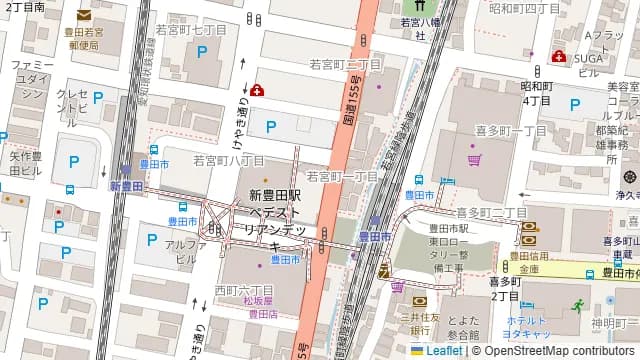 飛騨牛 安福本店 T-FACE 豊田市駅店の周辺地図